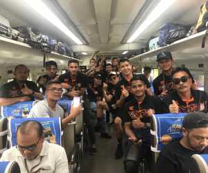 Persiraja Bertolak ke Bandung dengan Kereta Api